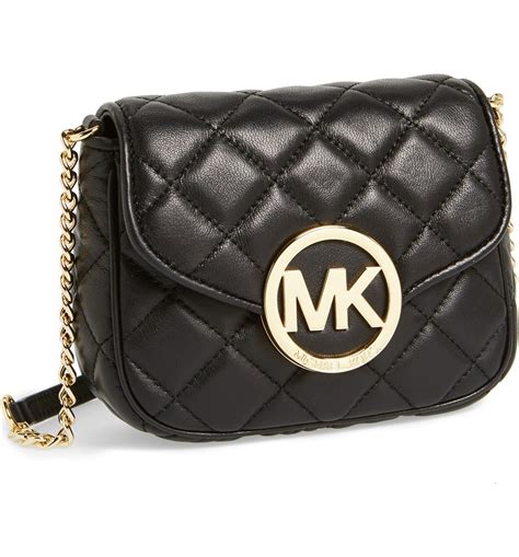 michael kors fulton quilted small crossbody black|Michael Kors Crossbody purse.